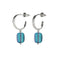 Grey | .925 Sterling Silver | Mermaid Glass Pebble Huggie Earrings